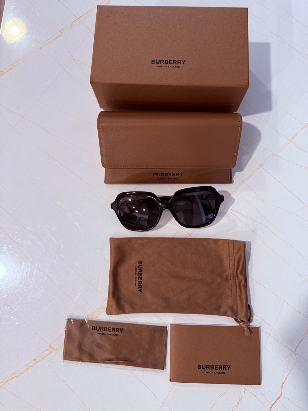 Burberry Black Designer Sunglasses with Branded Case